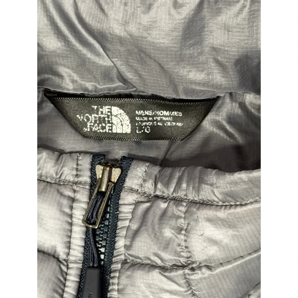 The North Face ThermoBall‎ Quilted Jacket Gray Full Zip Men's Large